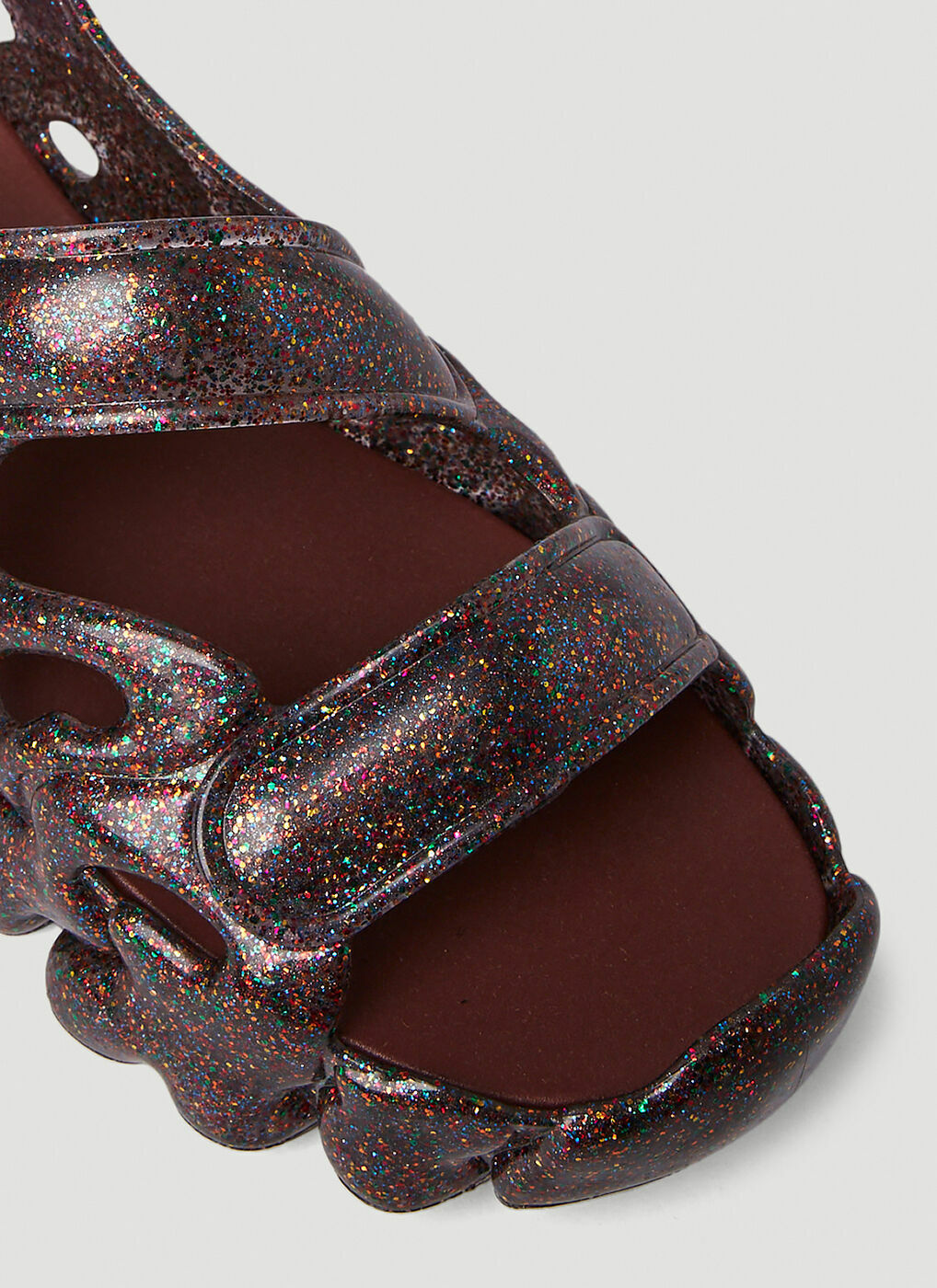 x Melissa Glitter Puff Sandals in Multicolour Collina Strada