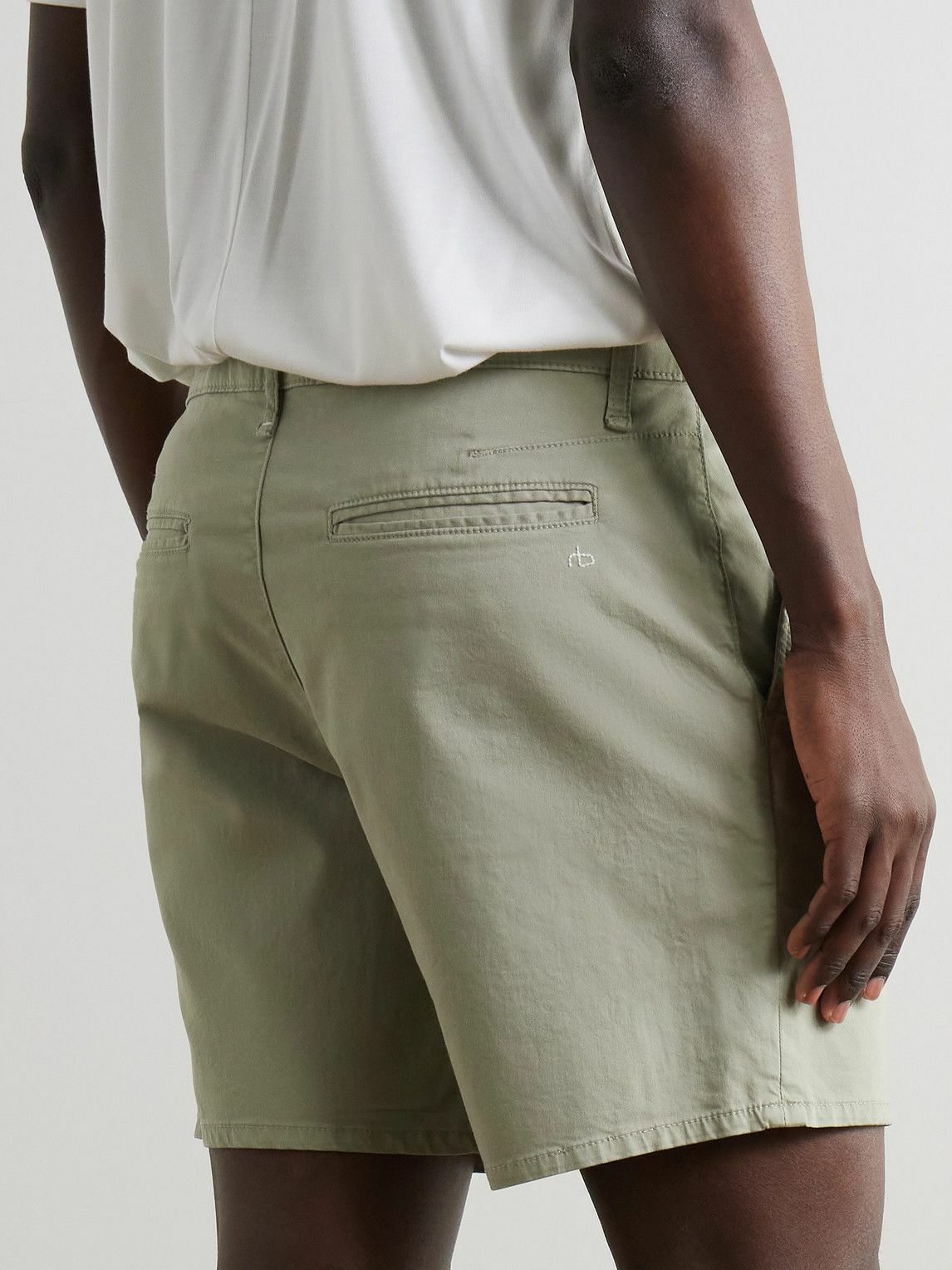 Rag & Bone - Straight-Leg Cotton-Blend Shorts - Green