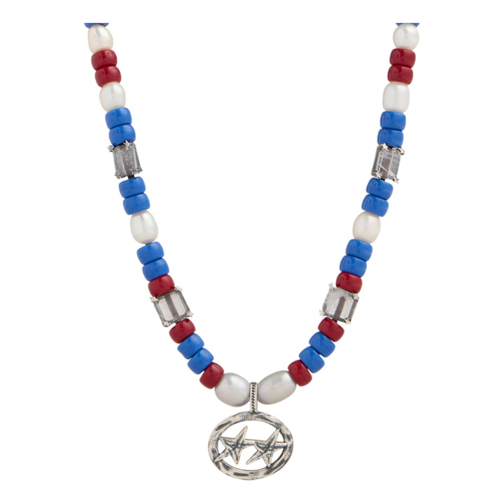 Photo: TwoJeys Mediterranean Beaded Superstar Necklace in Multi
