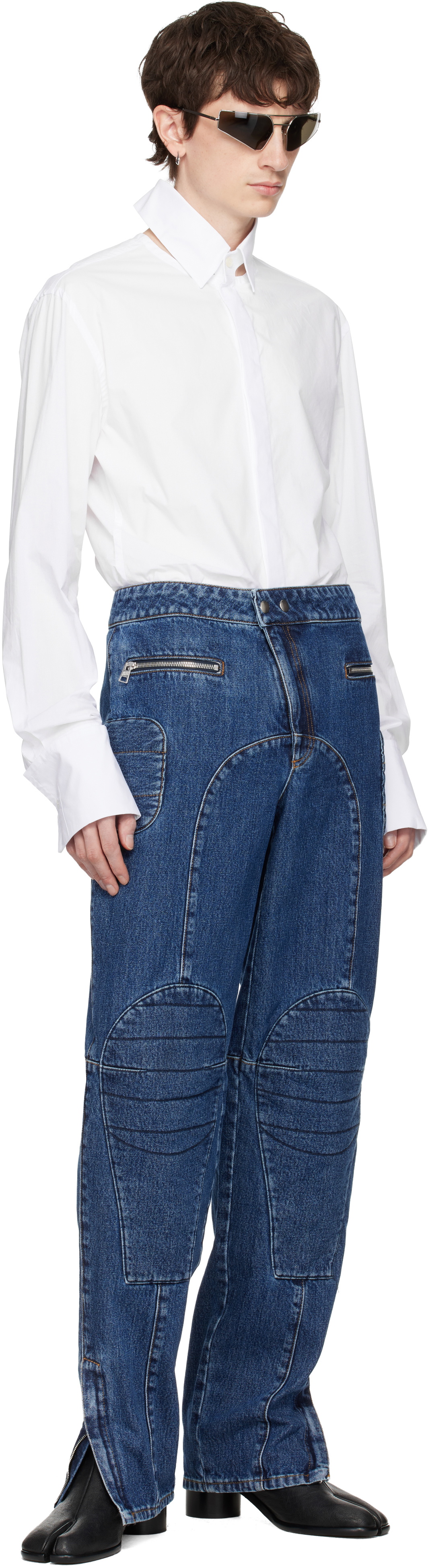 Jean Paul Gaultier White Open Fly Away Shirt