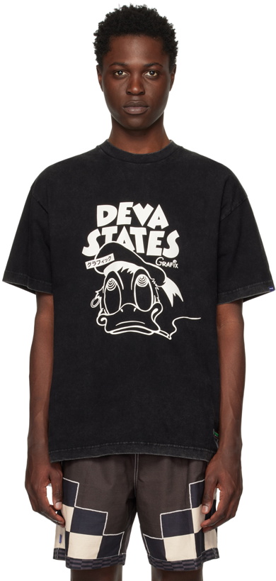 Photo: DEVÁ STATES Black Printed T-Shirt