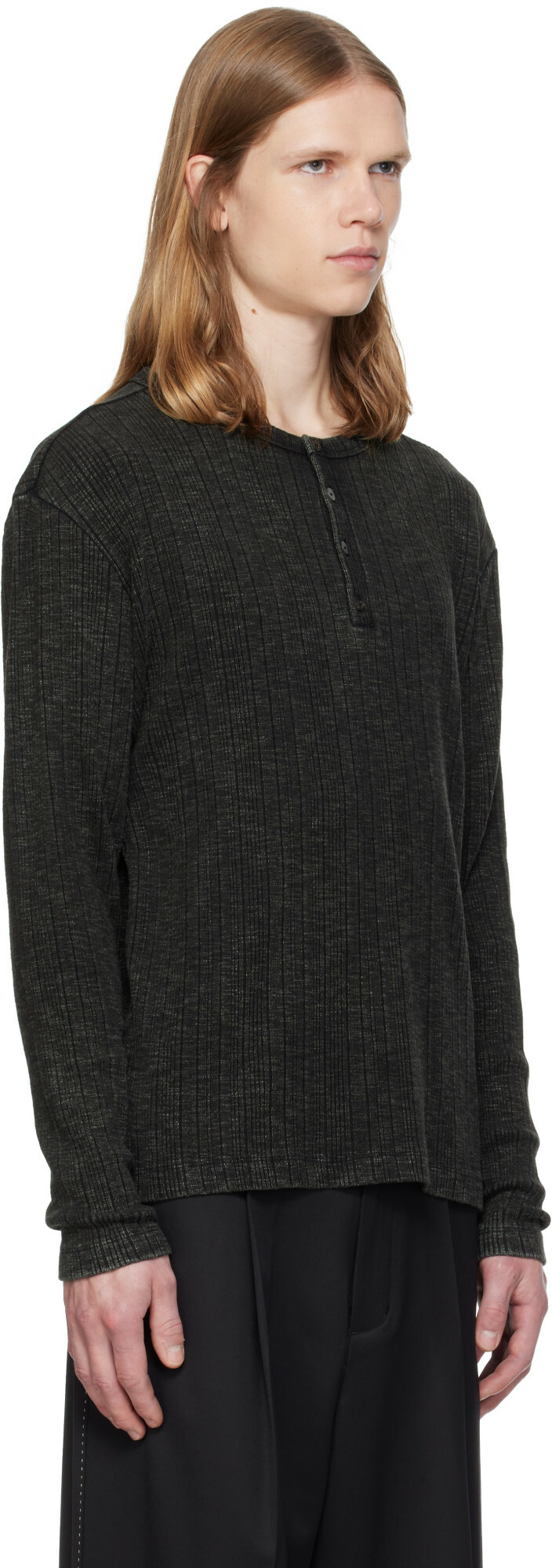 MMIC Black Grain Henley