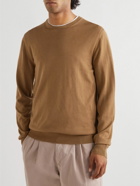 Mr P. - Slim-Fit Merino Wool Sweater - Brown
