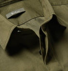 Berluti - Slim-Fit Cotton and Cashmere-Blend Twill Shirt - Men - Army green