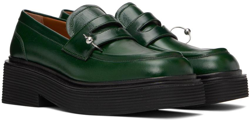 marni green loafers