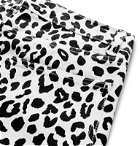 Noon Goons - Leopard-Print Denim Shorts - Animal print