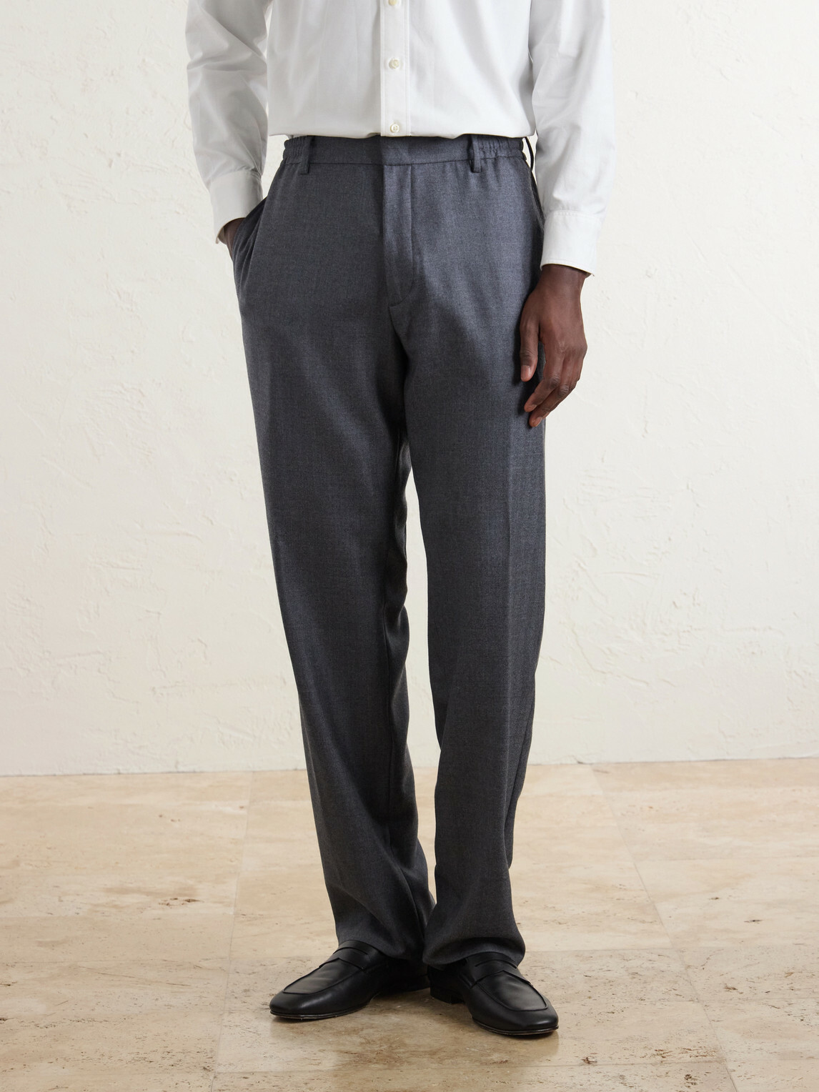 Boglioli - Straight-Leg Herringbone Virgin Wool Suit Trousers - Gray