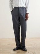 Boglioli - Straight-Leg Herringbone Virgin Wool Suit Trousers - Gray