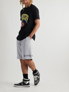 Givenchy - Wide-Leg Logo-Print Cotton-Jersey Shorts - Gray