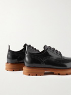 Alexander McQueen - Glossed-Leather Derby Shoes - Black