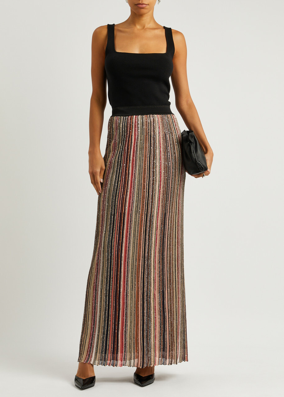 スカート Missoni Ankle-Length Skirt With Ribbed Texture Missoni Ankle-length Skirt With Ribbed Texture In Multicolor