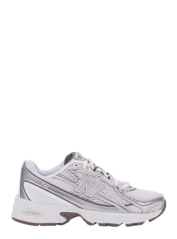 Photo: New Balance Pink Low Top Sneakers With Logo Patch On Side And Tongue And Perforated Panels In Tech Fabric Unisex