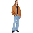 Paul Smith Tan Suede Bomber Jacket