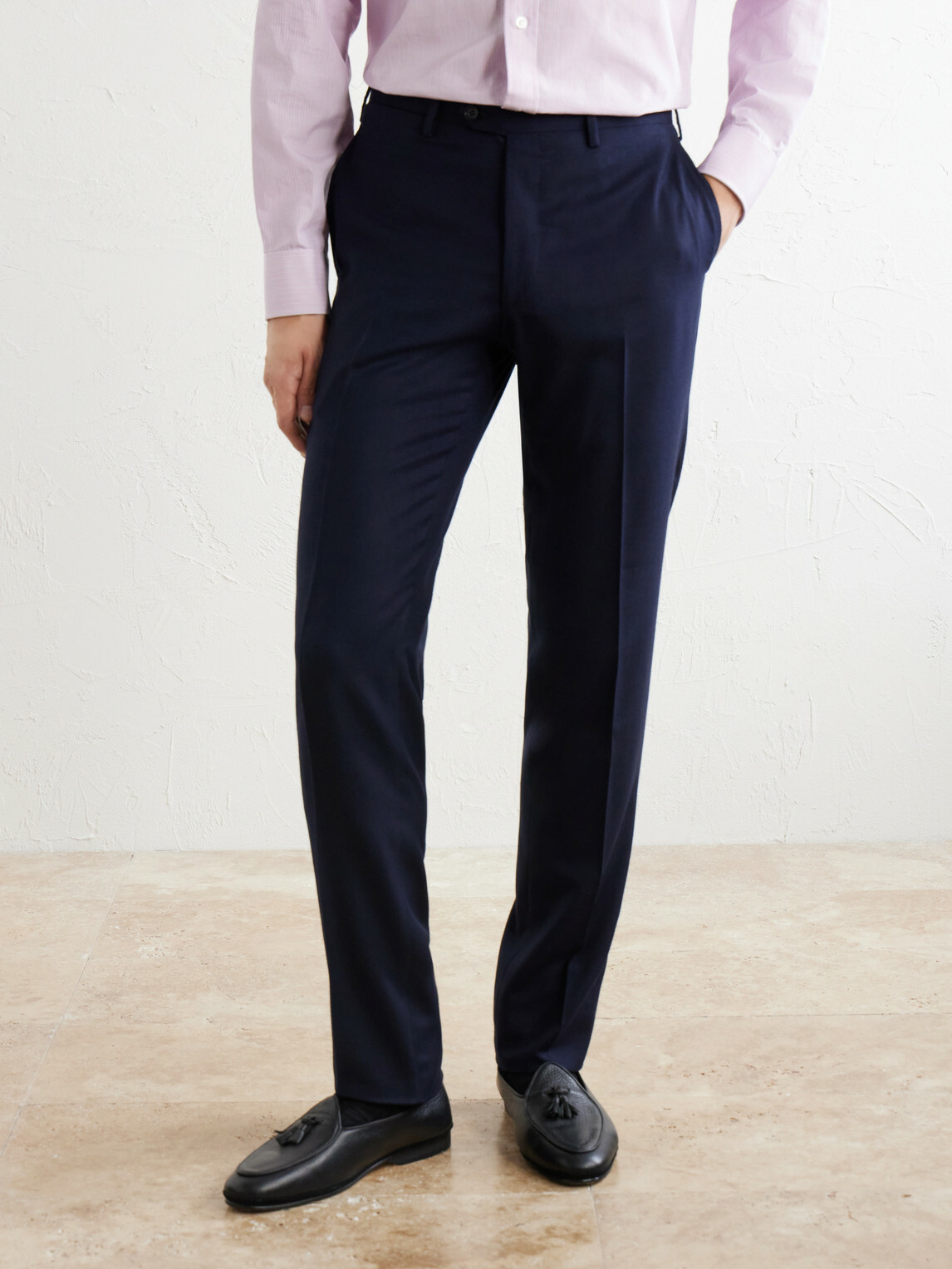 Kiton - Straight-Leg Virgin Wool Suit Trousers - Blue