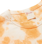 Champion - Logo-Embroidered Tie-Dyed Cotton-Jersey T-Shirt - Orange