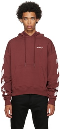 Off-White Burgundy Diag Hoodie