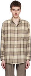 AURALEE Brown Check Shirt