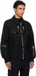 Rick Owens Black Temple Blixa Cargo Bomber Jacket