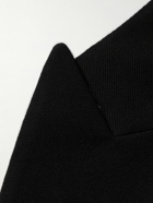 SAINT LAURENT - Double-Breasted Wool-Gabardine Blazer - Black