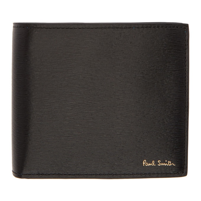 Photo: Paul Smith Black and Blue Straw Grain Wallet