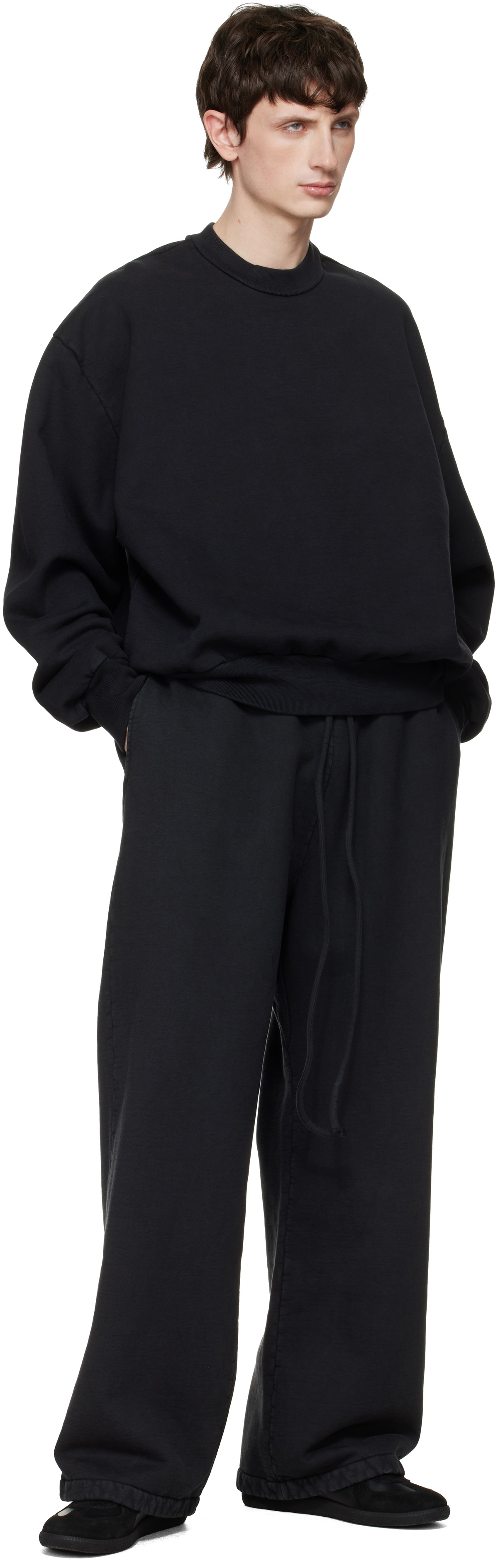 Fear of God Black Sunfaded Classic Half Raglan Sweatshirt