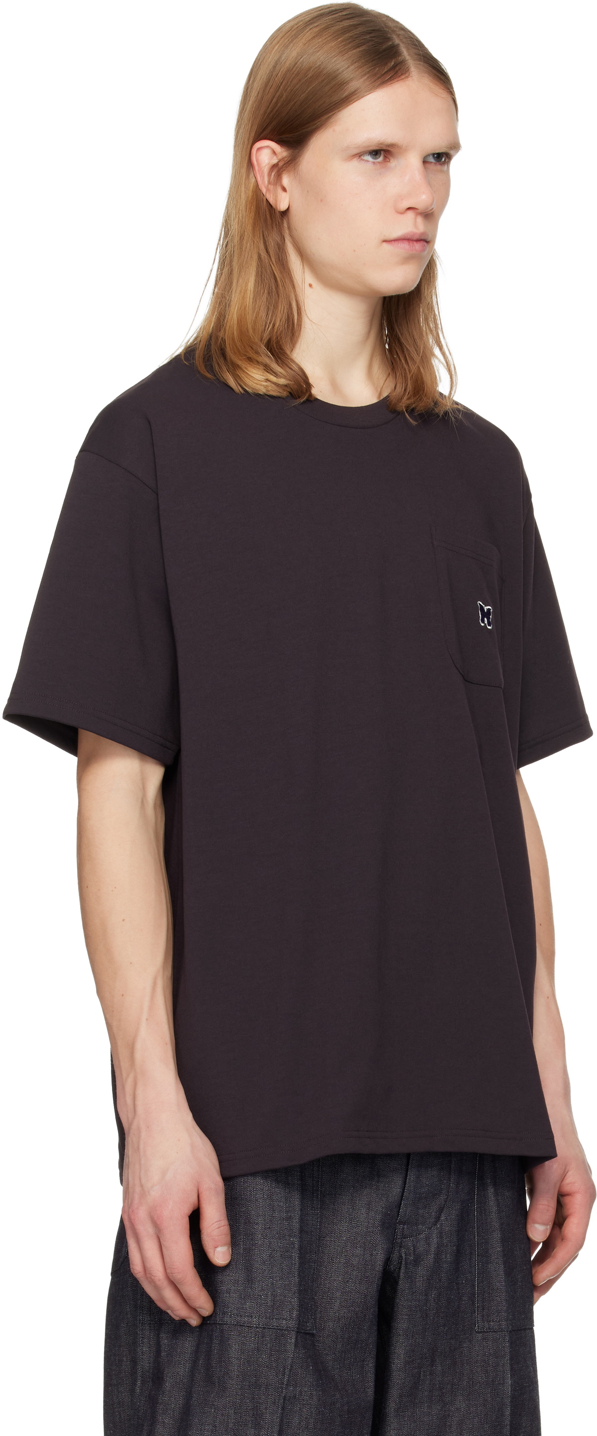 NEEDLES Purple S/S Crew Neck T-shirt
