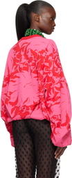 Dries Van Noten Red & Pink Draped Sweatshirt