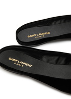 Saint Laurent Lido Velvet Flats Black