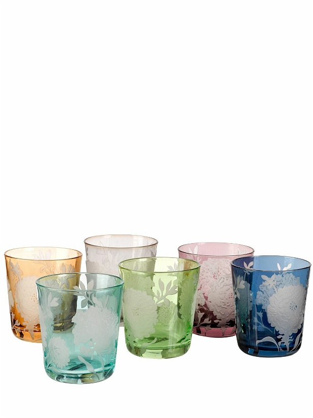 Photo: POLSPOTTEN Peony Set Of 6 Frosted Water Glasses