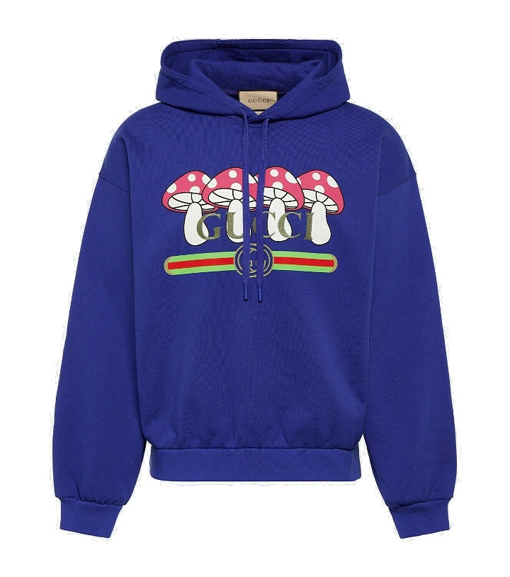 Photo: Gucci Printed cotton jersey hoodie