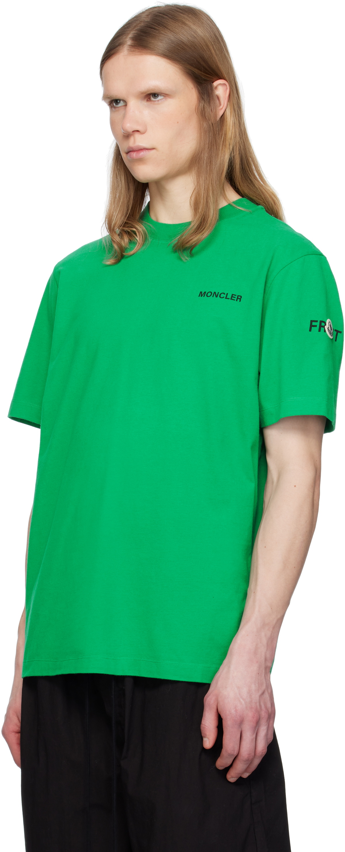 Moncler Genius Moncler x FRGMT Hiroshi Fujiwara Green Maxi Logo T-shirt