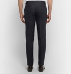 Thom Sweeney - Slim-Fit Linen-Twill Trousers - Men - Midnight blue