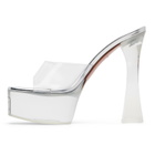 Amina Muaddi Transparent Dalida Glass Plateau Heeled Sandals