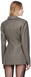 Lado Bokuchava SSENSE Exclusive Gray Arch Blazer