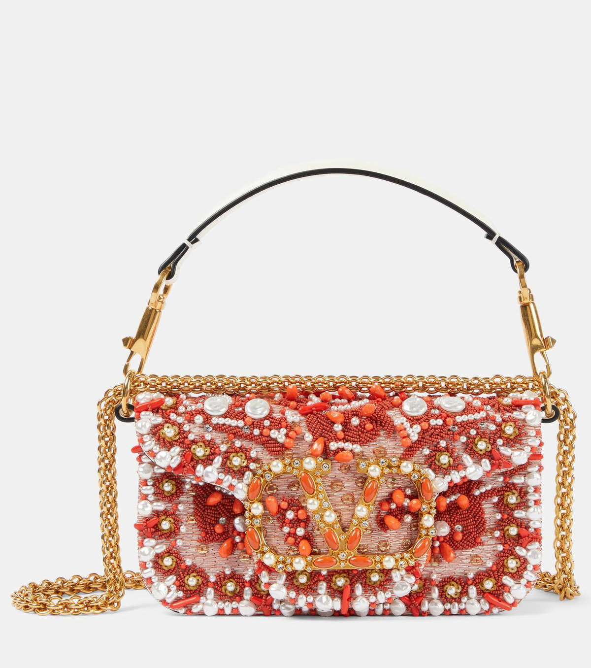 Valentino Garavani Locò Small embellished shoulder bag Valentino