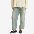 Auralee Women's Organic Cotton Duck Pants in Ash Green