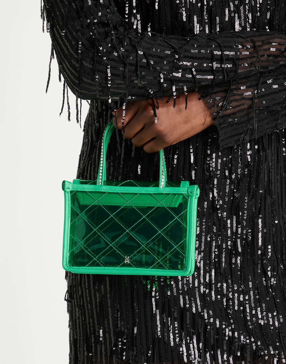 Amina Muaddi Womens Handbag in Green