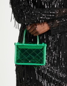 Amina Muaddi Womens Handbag in Green