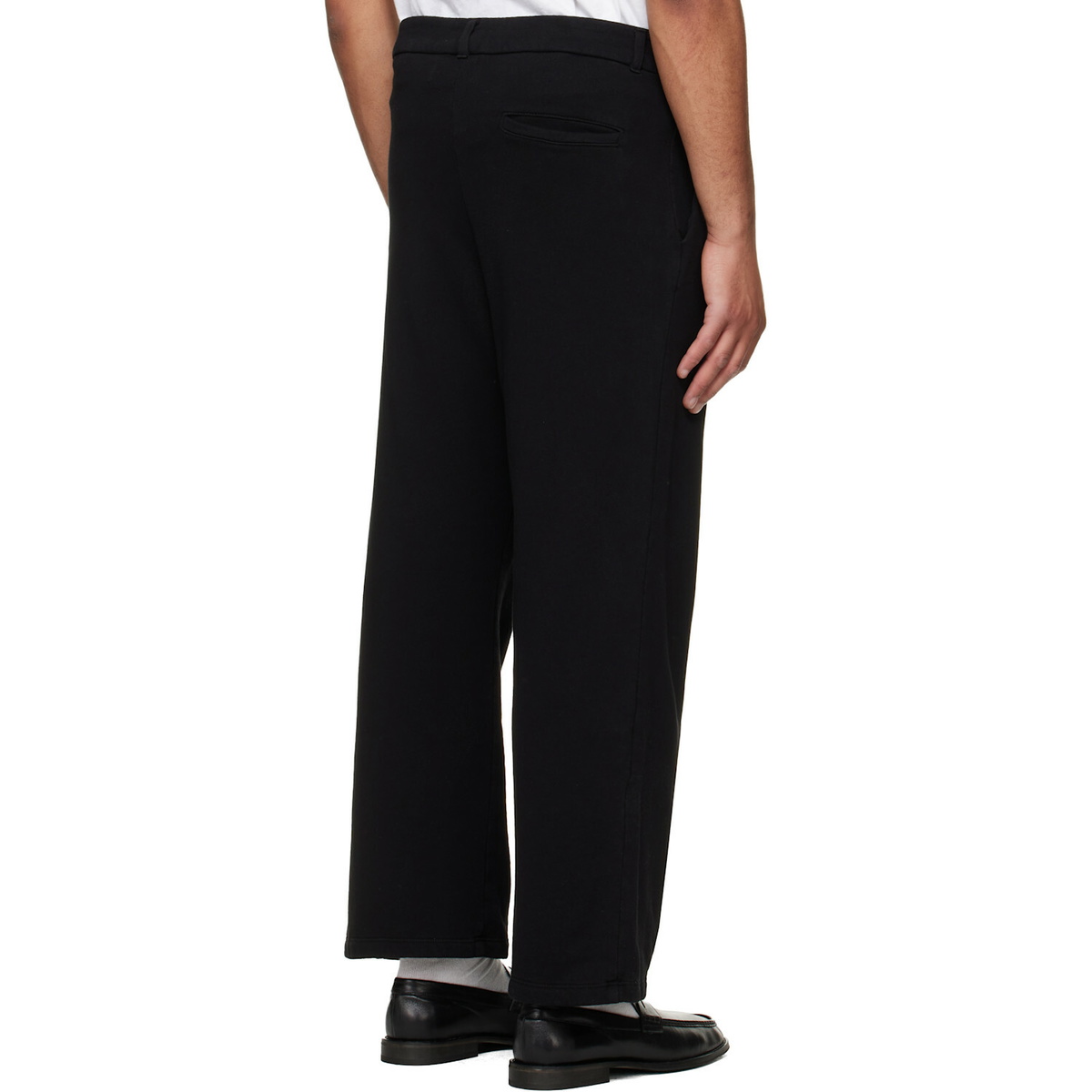 Les Tien Black French Terry Suit Trousers