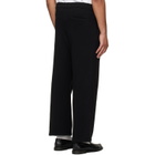 Les Tien Black French Terry Suit Trousers