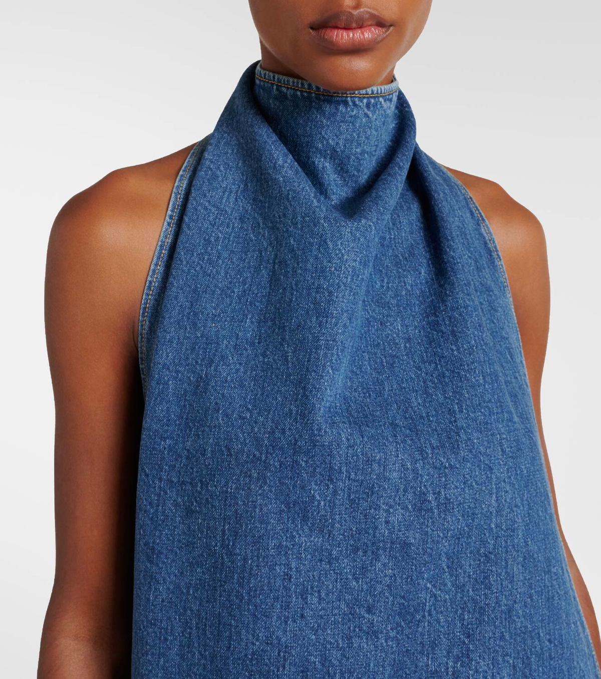 Alaïa Caped denim top
