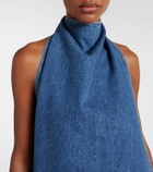 Alaïa Caped denim top