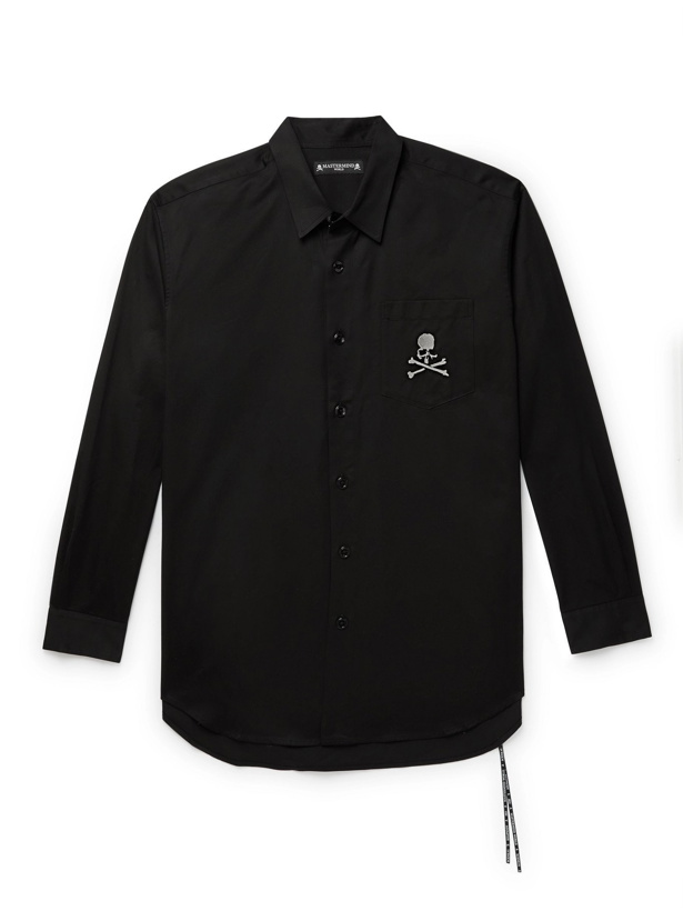 Photo: MASTERMIND WORLD - Logo-Embroidered Cotton Shirt - Black