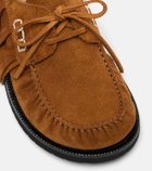 JW Anderson Ruffled suede boat shoes
