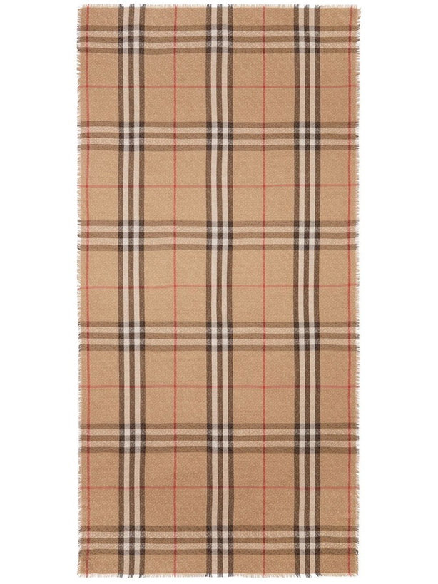 Photo: BURBERRY - Giant Check Wool Scarf