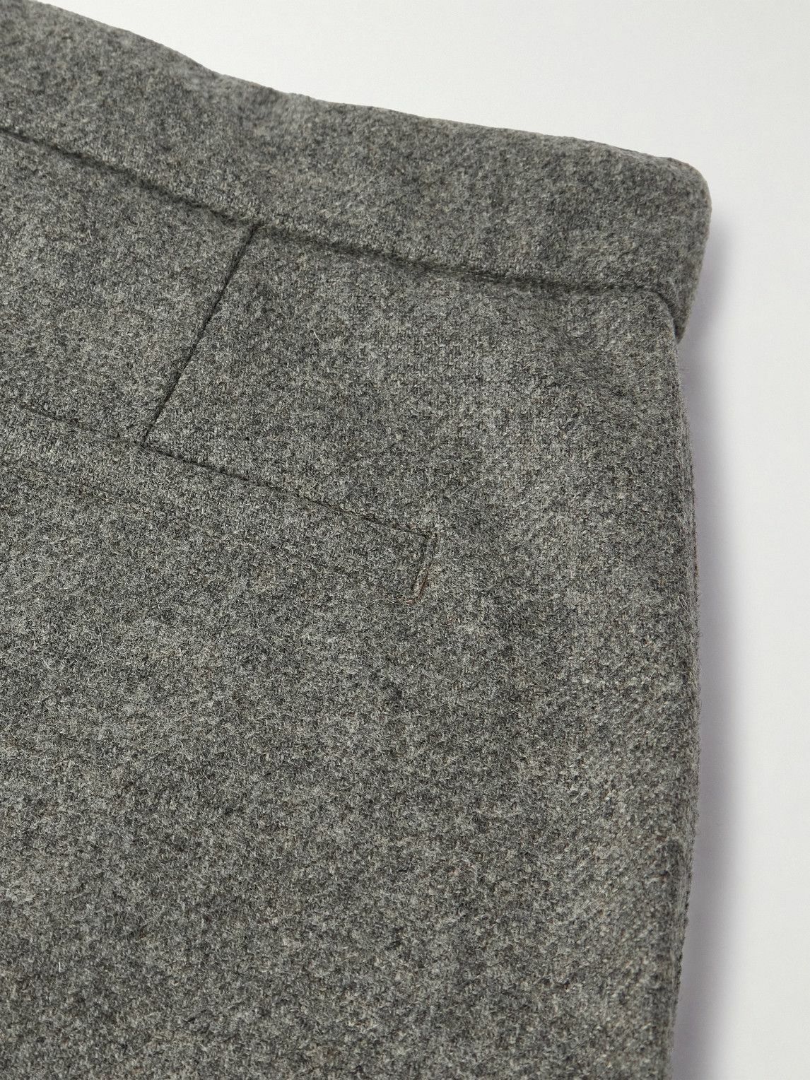 De Bonne Facture - Lounge Straight-Leg Wool Trousers - Gray