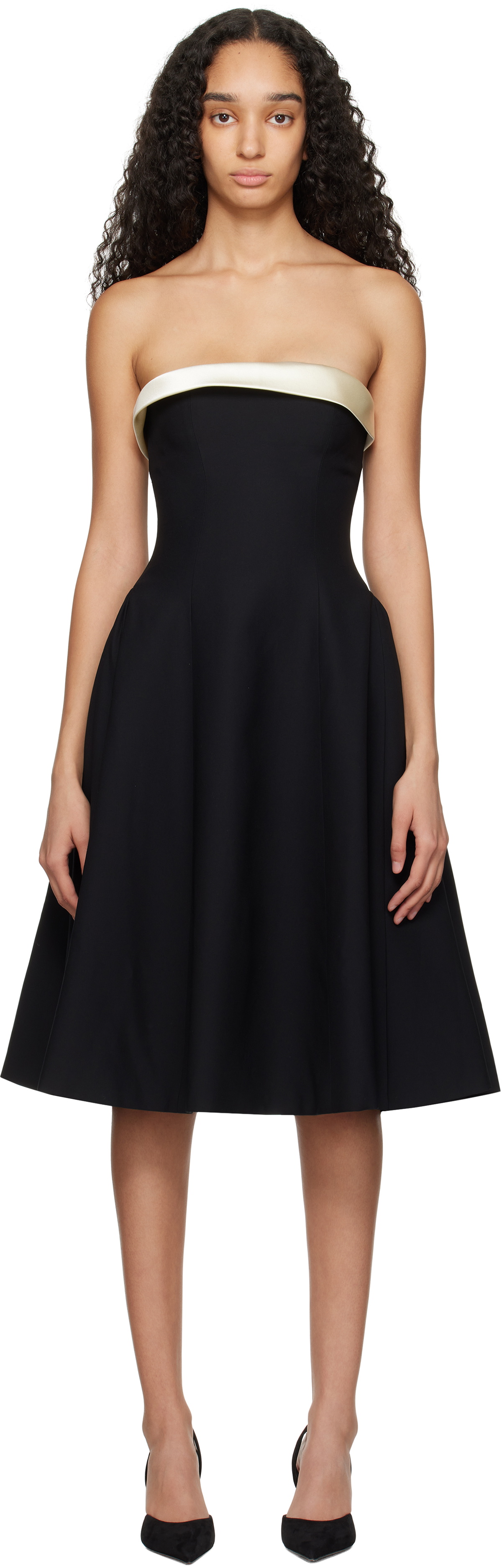 Mirror Palais Black Strapless Opera Lady Length Midi Dress Mirror Palais Mirror Palais Black Strapless Opera Lady Length Midi Dress Mirror Palais