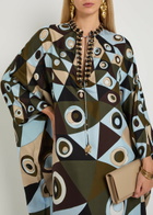 Pucci Printed Crystal-embellished Silk Maxi Kaftan Dress Multicoloured