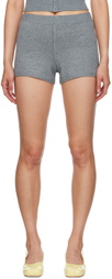 GUIZIO Gray Calesia Knit Shorts
