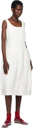 Comme des Garçons Comme des Garçons White Floating Jacquard Flower Pattern Midi Dress